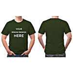 Personalised Olive Green Cotton T-Shirt- Small