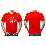 Personalised Red Cotton T-Shirt- Medium