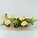 Exquisite Mixed Flowers Wooden Tray
