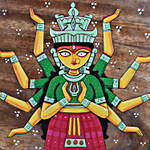 Goddess Katyayani Handpainted Wall Hanging