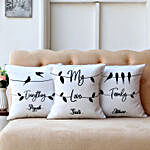 My Love Family Personalised Cushion Cover- Set Of 3