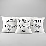 My Love Family Personalised Cushion Cover- Set Of 3