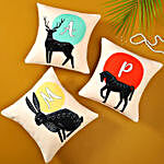 Animal Love Personalised Cushion Cover- Set Of 3