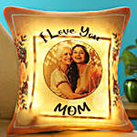 I Love You Mom Personalised LED Cushion