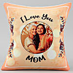 Personalised I Love You Mom LED Cushion