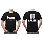 Personalised Team Black T-Shirt- M