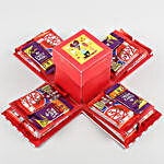 Red & White 3 Layer Choco Treat Explosion Box