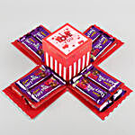 Red & White 4 Layer Chocolatey Explosion Box
