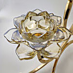Gold Crystal Lotus Candle Holders