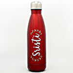 Personalised Stainless Steel Red Bottle