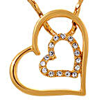 Personalised Heart Gold Pendant Set