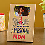 Personalised Awesome Mom Wooden Plaque