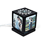 Personalised Floral Top Rotating Photo Lamp