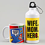Wife Mom Hero Ceramic Mug And Bottle