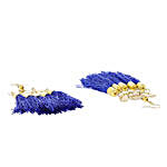 Blue Tassel Earring