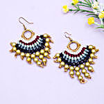 Colourful Gold Plated Tassel Earrings