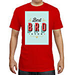 Best Bro Ever Red Cotton T-shirt- XL