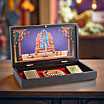 Brown & Blue Gold Foil Sai Baba Pooja Box