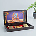 Brown & Blue Gold Foil Sai Baba Pooja Box