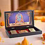 Brown & Blue Gold Foil Sai Baba Pooja Box