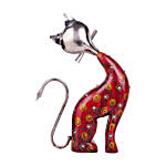 Red Handpainted Cat Shaped Showpiece