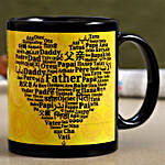 Happy Fathers Day Black Ceramic Mug
