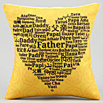 Happy Fathers Day Printed Cushion