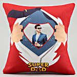 Personalised Super Dad Cushion Hand Delivery