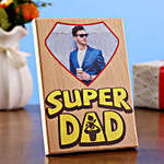 Personalised Super Dad Wooden Plaque
