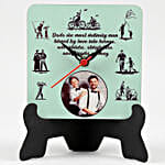Personalised Father's Day Table Clock