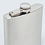 Personalised Super Papa Silver Hip Flask