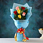 Vivid Mixed Roses Bouquet