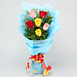 Vivid Mixed Roses Bouquet