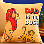 Disney Dad Is The Boss Printed Cushion