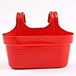 rectangle red hanging plastic planter
