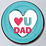 I Love You Dad Photo Cake
