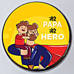 Mere Hero Papa Photo Cake