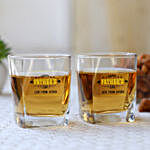 Personalised Fathers Day Special Whiskey Glass Set Of 2
