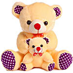 Cute Cream Mother & Baby Teddy Bear