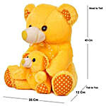 Cute Yellow Mother & Baby Teddy Bear