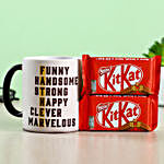 Fathers Day Special Mug and 2 Nestle Kitkat