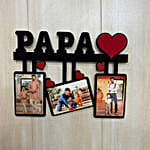 Personalised Papa 3 Pictures Photo Frame