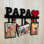 Personalised Papa 3 Pictures Photo Frame