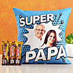 Personalised Super Papa Cushion and 3 Five Star