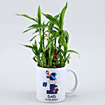 2 Layer Bamboo Plant In No. 1 Dad Ceramic Mug