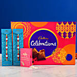 Set of 2 Pearl Rakhis With Cadbury Celebrations