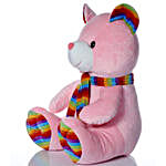 Cute & Cuddly Pink Muffler Teddy Bear