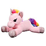 Mirada Pink Glitter Horn Unicorn Soft Toy