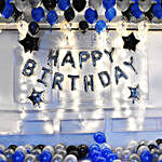 Blue Theme Birthday Balloon Decoration