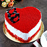 Red Velvet Heart Cake 1kg Eggless